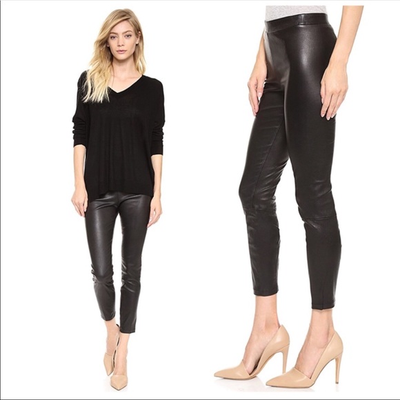 vince cropped leather pants